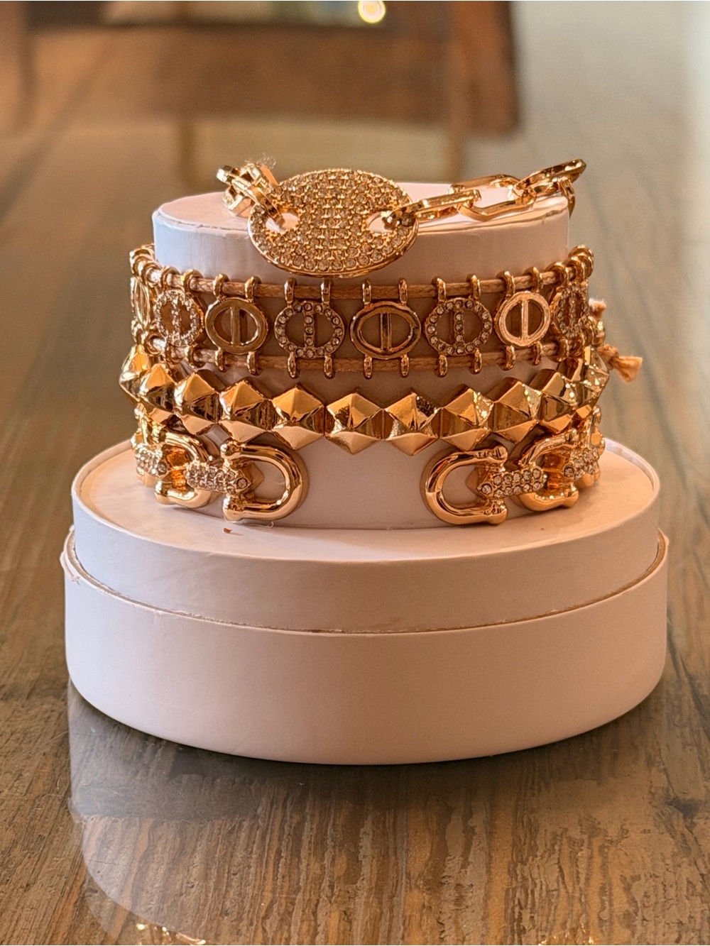 Bomb Party Bracelets! Personally Curated Gold-Tone Layered Bracelet Stack